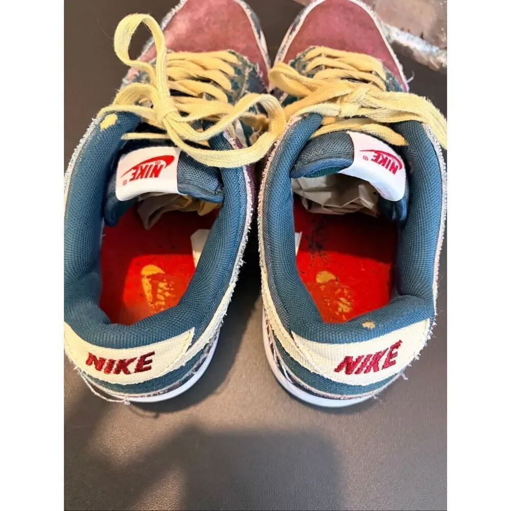 Measure sneakers!! NIKE • DUNK LOW COMMUNITY GARDEN | Purple/Green Multi Sneaker